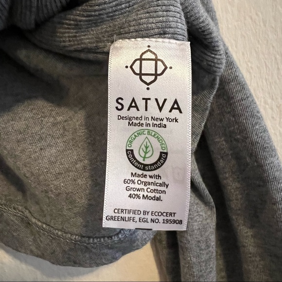 SATVA DANA LONG SLEEVE TOP HEATHER GREY SIZE SMALL - Picture 4 of 13